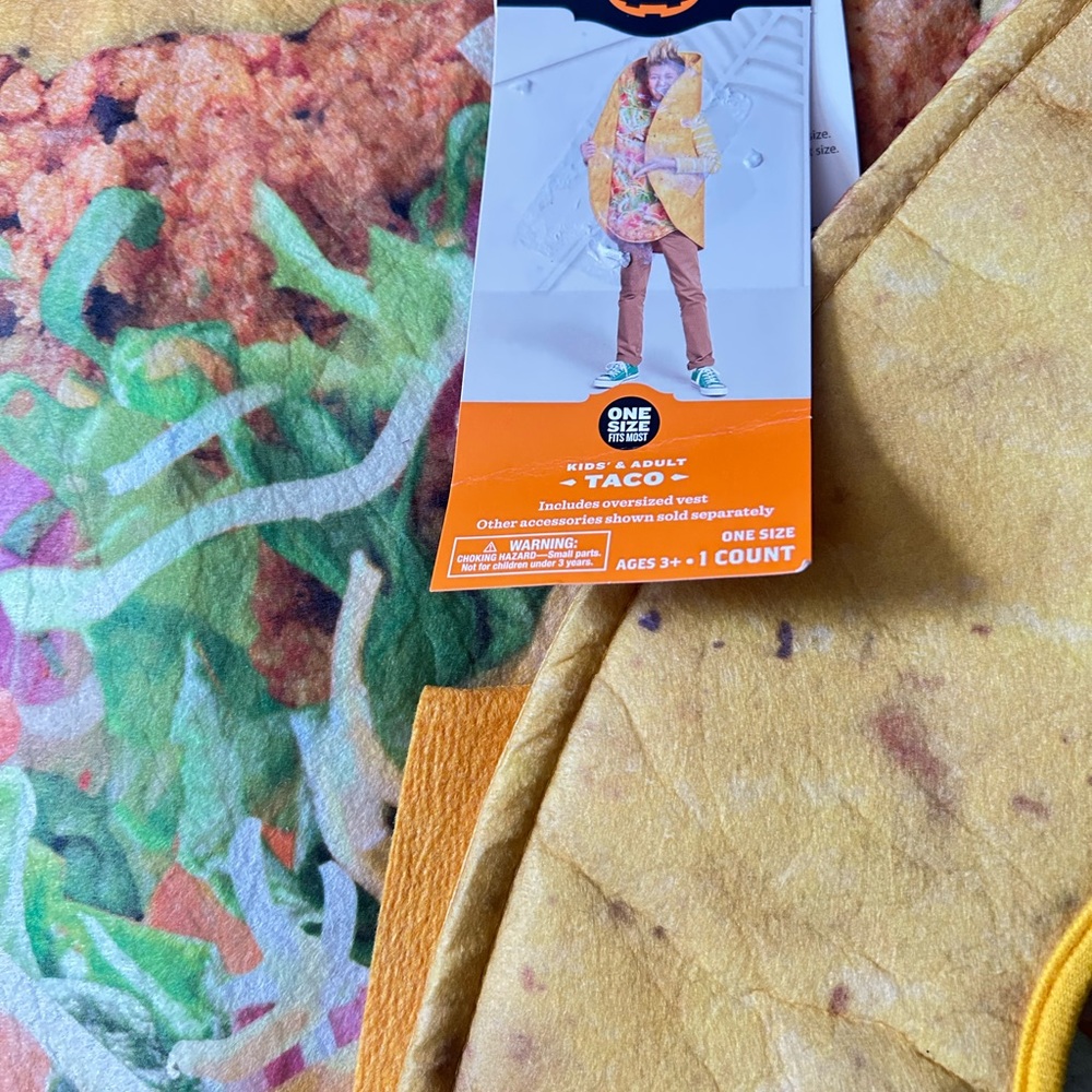 Target adult/kids Taco Costume - Yellow and Brown